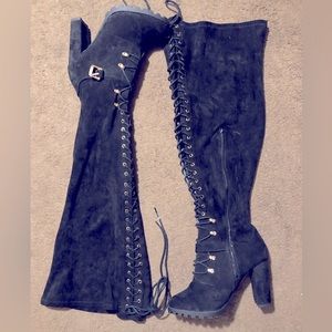 Black over the knee boots